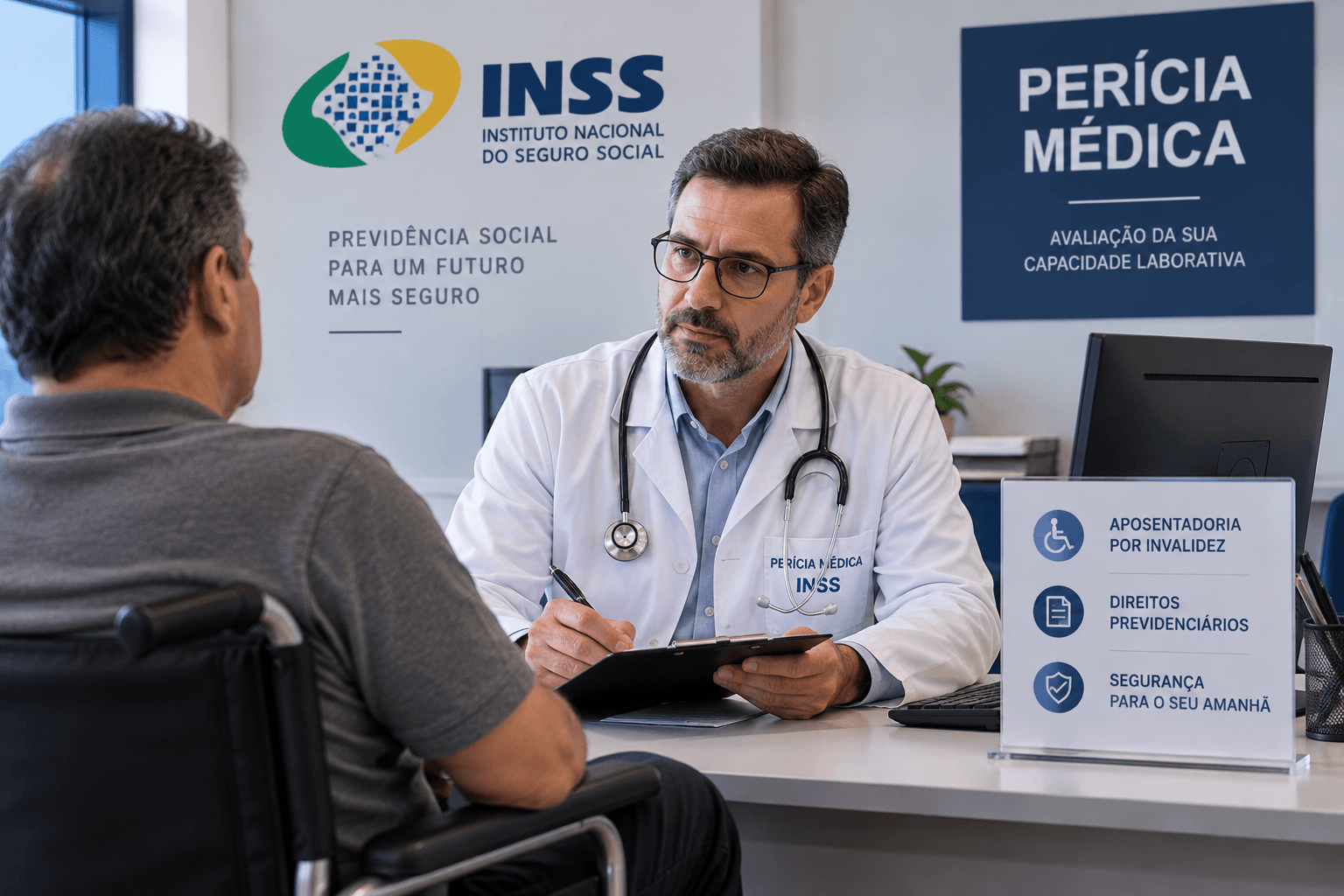 Perícia médica do INSS para aposentadoria por invalidez