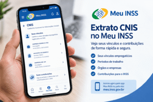 Extrato CNIS no Meu INSS com vínculos e contribuições